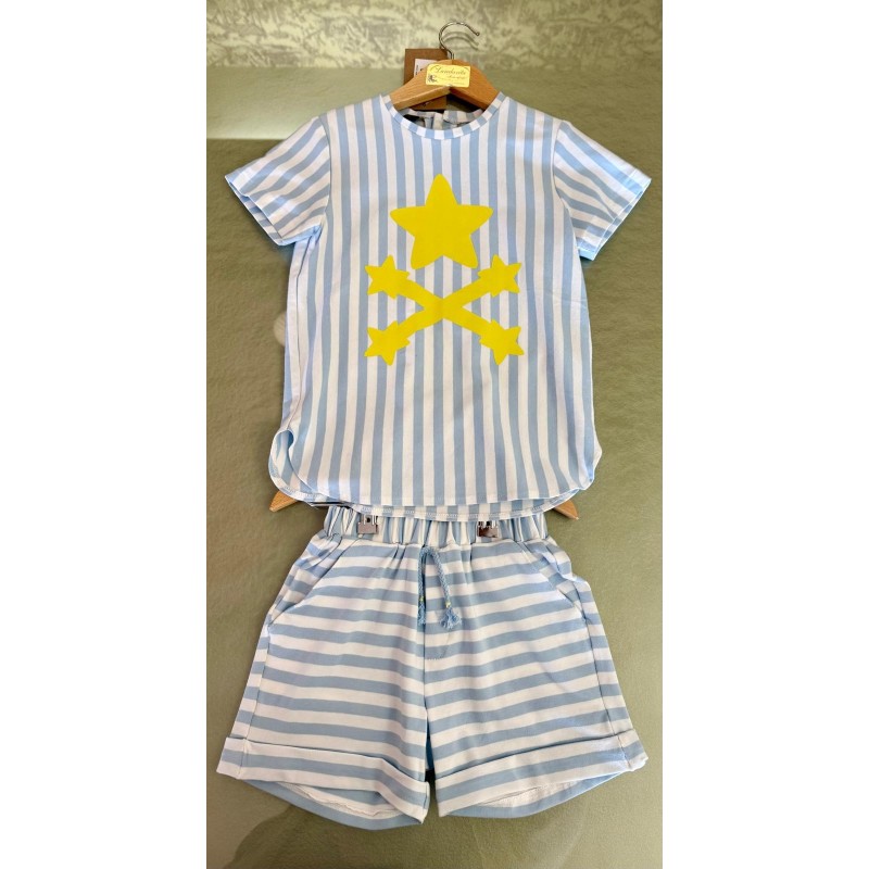 CAMISETA Y PANTALÓN CELESTE LOLITTOS